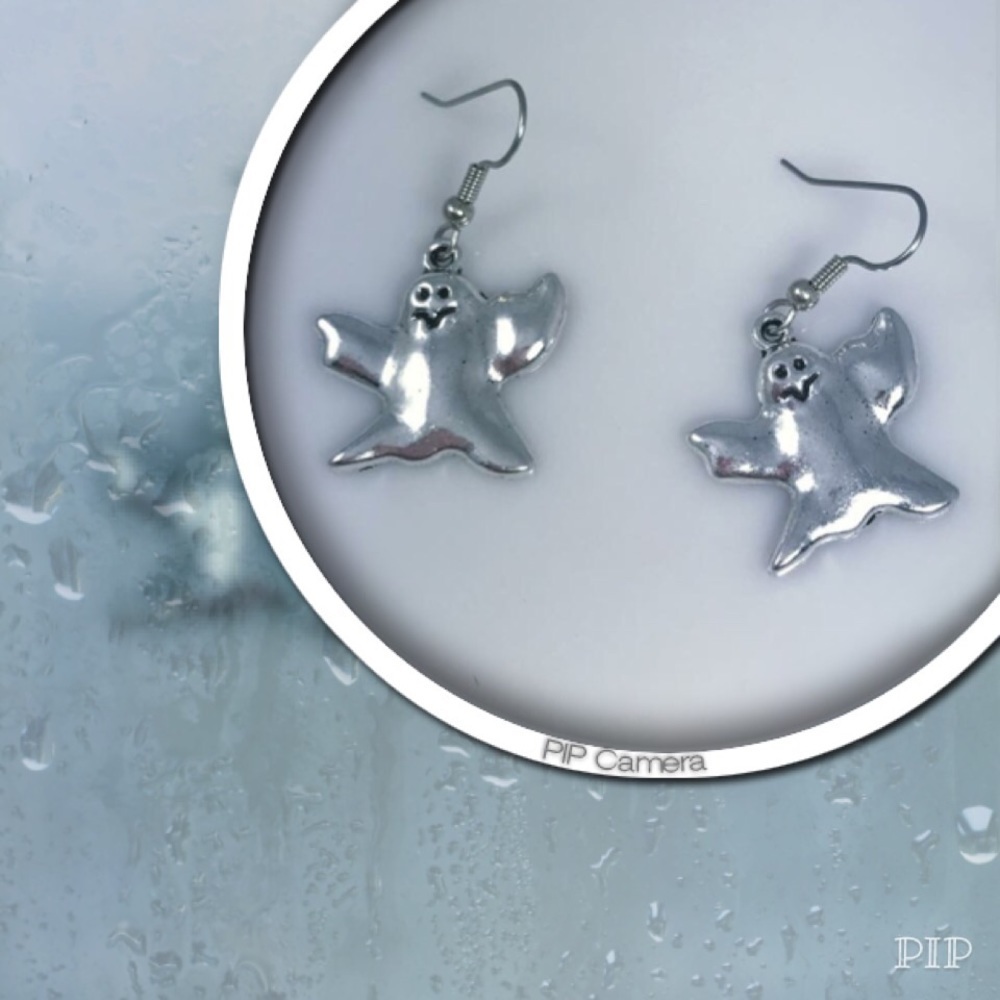 Pewter Ghost Earrings